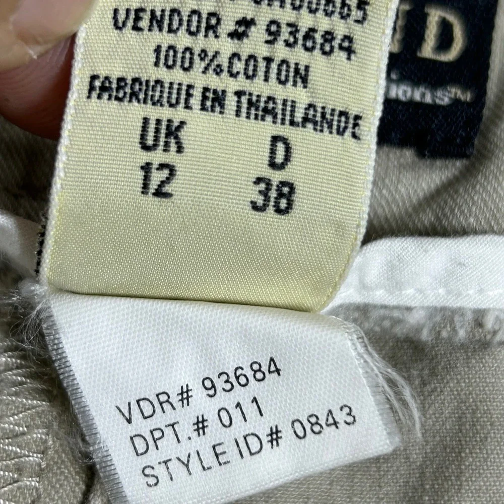 VTG Eddie Bauer Legend Linden Skirt Khaki Cotton Maxi Cargo Utility Cottage 8